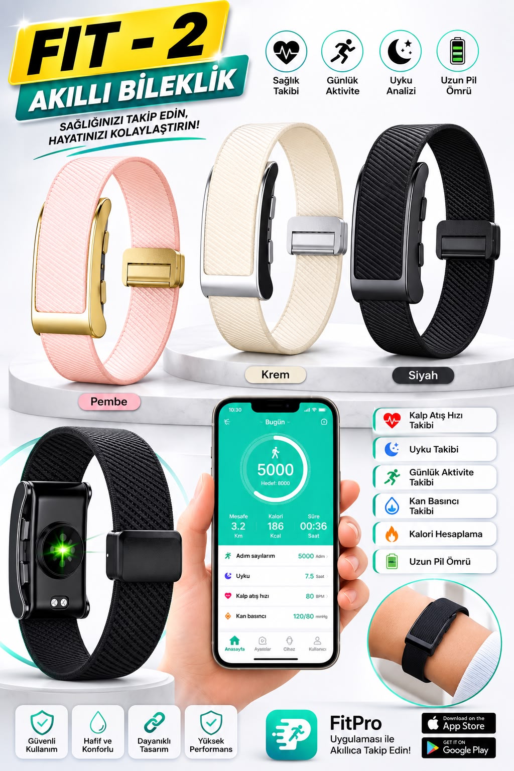 FIT-2 Akıllı Bileklik